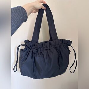 Vince Camuto Saira Nylon Drawstring Tote Black